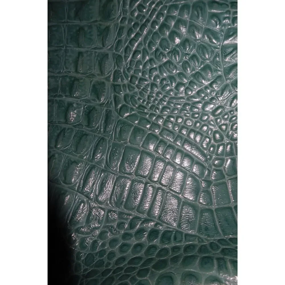 Vintage Teal Croc Chain Shoulder Bag